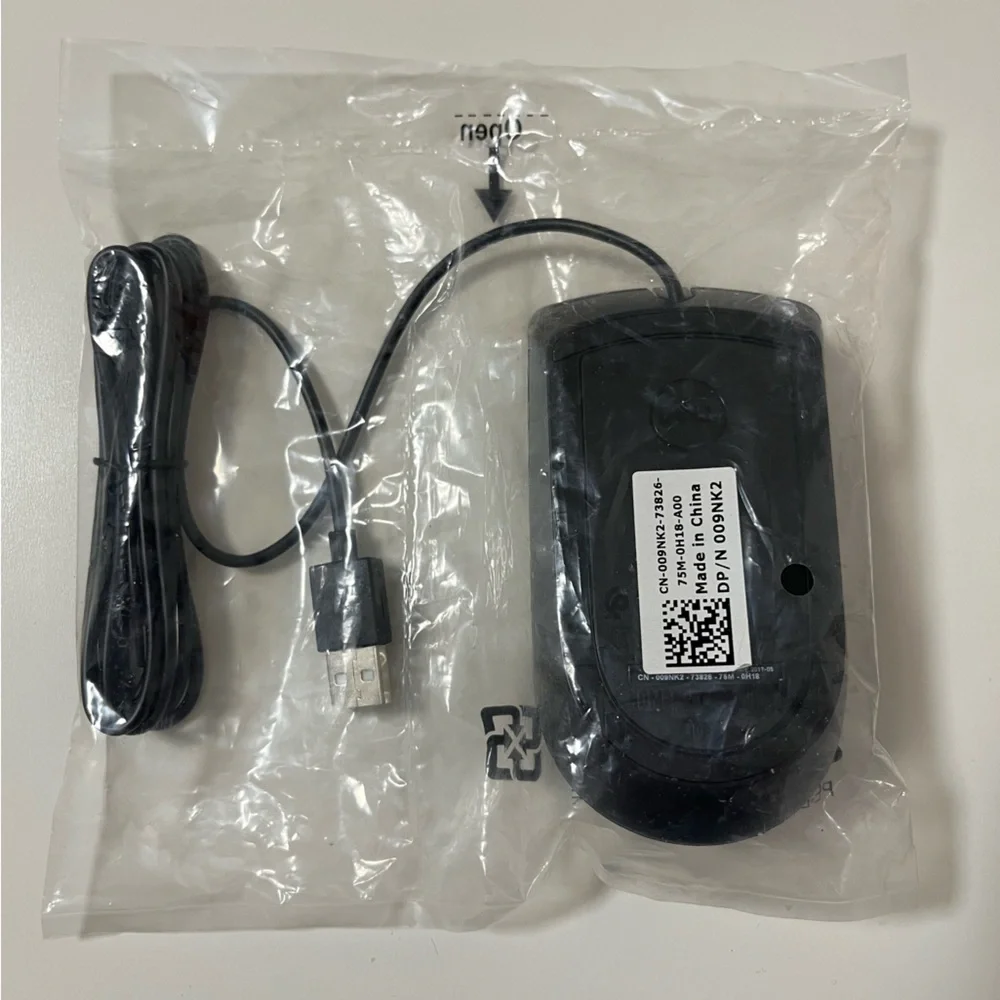 Dell MS116 DP/N 009NK2 Black USB Wired Optical Scroll Mouse